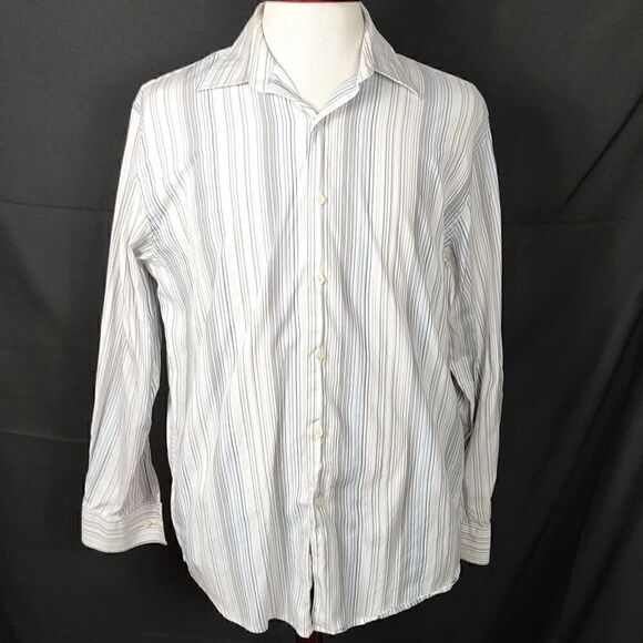Perry Ellis Pin Stripe Dress Shirt - Picture 1 of 7